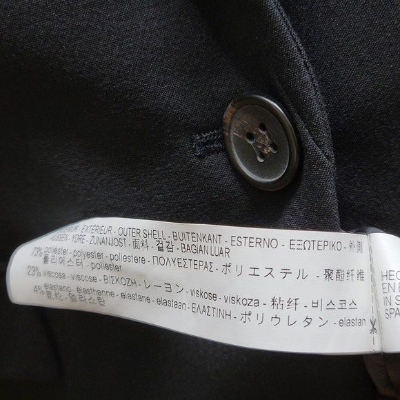 NWT ZARA Inverted Blazer, Size 06 /38 Women's Jacket Black NEW - Picture 9 of 12